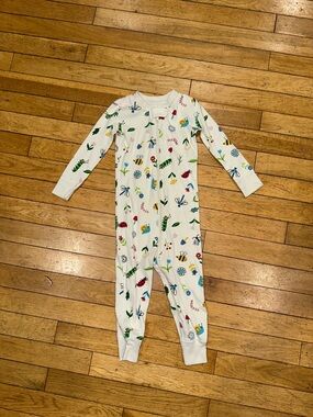 Baby Girl’s Hanna Andersson long sleeve zip pajama onesie floral
